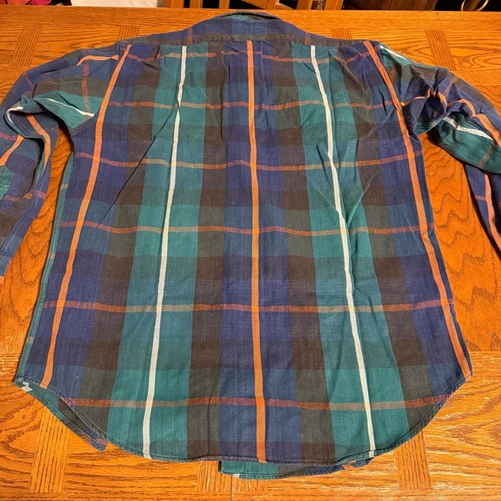 VTG Polo Ralph Lauren Plaid Long Sleeve Button Up Shirt Sz M Y2K 90s Style